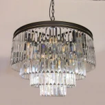 Подвесная люстра ярусная каскадная Citilux Мартин CL332141 (220V, хрусталь, на цепи)