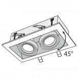 Встраиваемый светильник Metal Modern GU10 2x50Вт Maytoni Technical DL008-2-02-S (220V)