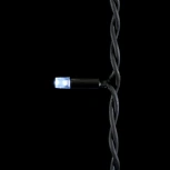Гирлянда Нить 10м Белая 24В, 75 LED, Провод Черный Каучук, IP65