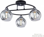 Потолочная люстра на штанге Arte Milano AMALFI 322403/3 BK+CR (220V, шар)