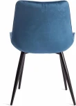 Обеденный стул Tetchair ABRUZZO (Металл,Вельвет/Синий,Черный ) 19235