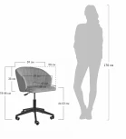 Стул Paola вращающийся на колесиках латте Bradex Home RF 0043