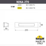 Встраиваемый светильник уличный Fumagalli Nina 8C1.000.000.WYP1L (220V, IP55)