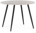 Деревянный стол Notta Абилин 100х76 мрамор светло-серый / черный матовый 507220