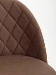 Стул MyFar Джозефина поворотный коричневый микровелюр (комплект 2 шт) MF1019-2