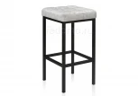 Барный стул Woodville Лофт кожзам серый мрамор / черный матовый 432932