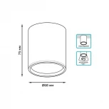 Накладной точечный светильник Gauss HD019