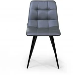 Стул UNO, экокожа серый/ чёрный конус Top Concept UNO 74743