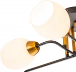 Потолочная люстра на штанге Escada Hope 1132/6P Black 6x60Вт E27, металл/стекло, черный/золото