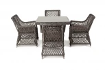 Обеденная группа плетеная на 4 персоны, цвет графит 4SIS Айриш AC4T-5-SET graphite