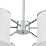 Потолочная люстра на штанге Lumion Suntori 6591/6 хром/белый, металл/текстиль E14 6*40W 220V (круглые)