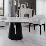 Стол Bradex Home Giano диам.100см, керамогранит черный мрамор (RF 0651)