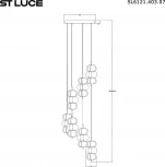 Подвесной светильник каскадный ST Luce Talisman SL6121.403.07 Черный/Белый LED 7*8W 3000K (220V, на проводе)