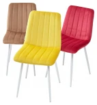 Обеденный стул M-City DUBLIN G108-38 винный, велюр / белый каркас