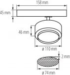 Трековый светильник трехфазный светодиодный Kanlux BTL 35657 (220V)