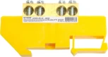 Шина заземления на изоляторе на DIN-рейку 4 вывода (желтый) Stekker 49551