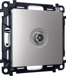 Комплект механизма Ambrella Volt TV розетки оконечной ALFA MA513010 Сталь матовый 50-870 MHz 1dB QUANT