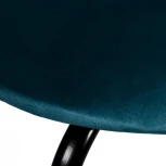 Стул Seven тёмно-бирюзовый велюр с чёрными ножками Bradex Home RF 0255