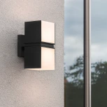 Настенный уличный светильник Arte Lamp A5193AL-2BK (LED, 220V, куб, IP54)