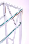 Консольный стол AllConsoles 1094-CS clear серебряный