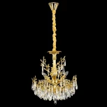 Подвесная люстра Citilux Ritz CL310062 (220V, хрусталь, подвески, на цепи, листья, ветки)