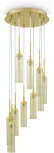 Подвесная люстра каскадная Freya Borgy FR5379PL-10G (220V, на проводе)