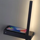 Настенный светильник с беспроводным ЗУ правый Lumion Blake 5694/9WL LEDIO черный LED 9W 680Лм 3000К 220V (выключатель)