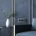 Рамка на 3 поста Baguette (черный/латунь) Werkel W0032852 (a060241)