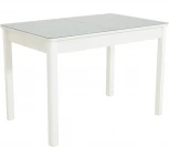 Стол Гамбург 1, Белый/Стекло серое, Аврора
