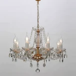 Подвесная люстра Favourite Monreal 1735-8P (220V, хрусталь, на цепи, подсвечник, свеча)