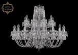Подвесная большая люстра Art Classic 11.24 11.24.20+10.360.2d.Cr.V0300 (220V, хрусталь, на цепи, подсвечник, свеча)
