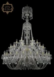 Подвесная большая люстра Art Classic 11.11 11.11.24+12+6.460.2d.XL-167.Gd.Sp (220V, хрусталь, на цепи, подсвечник, свеча)