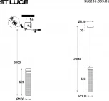Светильник подвесной ST Luce Champagne SL6236.303.01 Латунь/Прозрачный LED 1*12W 4000K (220V, на проводе, круглые)