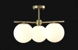 Потолочная люстра на штанге FELIZ SP-PL3 BRONZE/WHITE Crystal Lux (220V, шар)