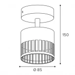 Спот Wolta WSL-GX53/19W-1 под лампу GX53 Белый PORTA