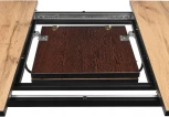 Стол Bradex Home Dublin раскладной 120-160х80х75 Дуб Вотан с черными ножками (RF 0482)