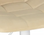 Стул барный Dobrin TAILOR WHITE (бежевый велюр (MJ9-10))