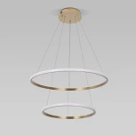 Подвесной светильник ярусный Eurosvet Collars 90264/2 латунь (регулировка яркости, LED, 220V, пульт управления, на тросе)