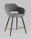 Стул полубарный Stool Group Саймон велюр тёмно-серый УТ000025168