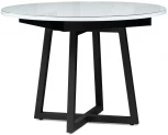 Стеклянный стол Woodville Регна белый / черный 504219