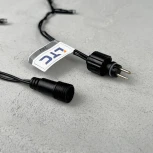 Гирлянда Бахрома 3,1 x 0,5 м тепло-белая 24В, 150 LED, провод черный ПВХ, IP54 Laitcom PIL150-11-1WW