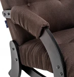 Кресло-качалка Модель 68 (Футура) Венге текстура, ткань Malmo 28 2500000177491 Leset