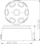 Интерьерная настольная лампа Globo Disco 28017 (для детской, LED, выключатель, шар)