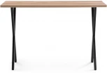 Стол деревянный Алеста Лофт 120 25 мм дуб делано светлый / черный матовый 510908 Woodville