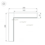Угол SL-LINIA45-FANTOM внутренний (Металл) 030103 Arlight