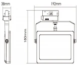 Трековый светильник трехфазный Deko-Light Flood 707138 (LED, 220V)