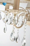 Подвесная люстра Eurosvet Amelia 10054/5 белый с золотом (220V, хрусталь Strotskis, на цепи)