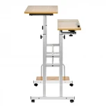 Стол многофункциональный Shuttle 80х58х80-130см, светлое дерево, белый