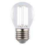 Лампа светодиодная, форма "шар", прозрачная, белый свет 4000K Uniel Яркая A++ LED-G45-4W/4000K/E27/CL GLY01TR