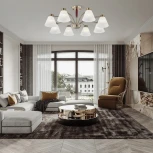 Потолочная люстра на штанге Arte Milano Napoli-6350 336350/8 AB (220V)